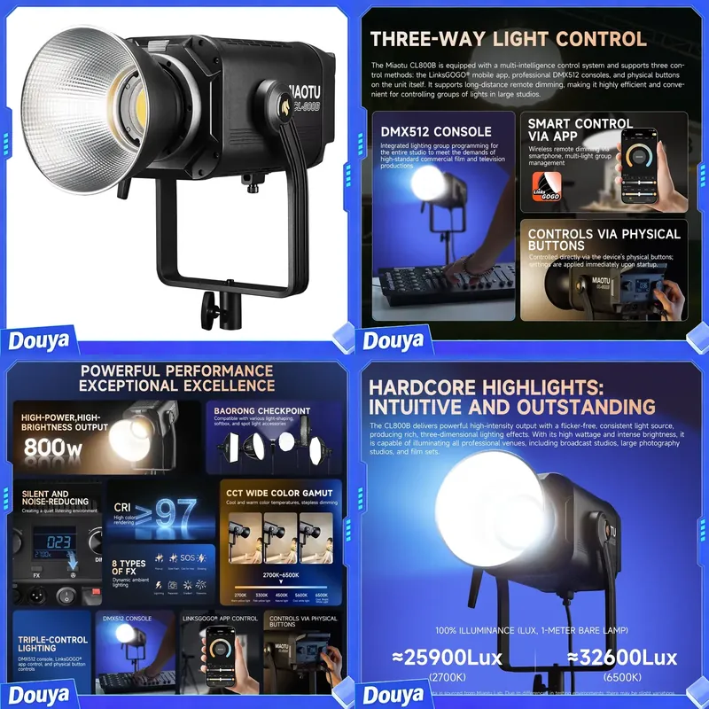 Photography Lighting Direction - Luz LED de Estudio Bicolor CL-800B