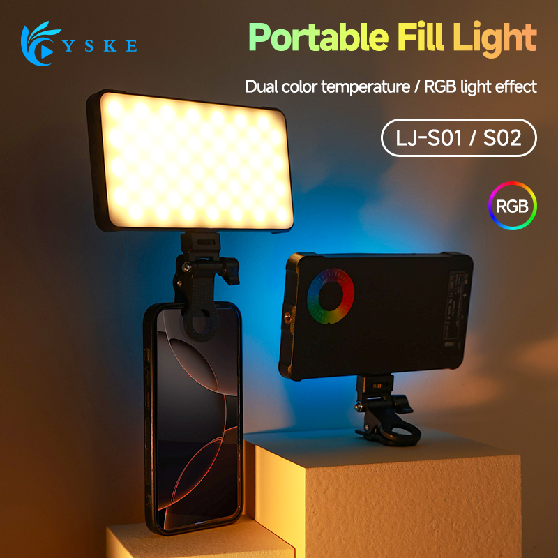 Photography Lighting Spotlight - Luz de vídeo LED RGB, Clip