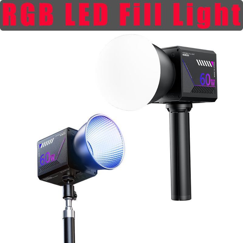 Photography Lighting Spotlight - Luz de Video RGB de 60W,