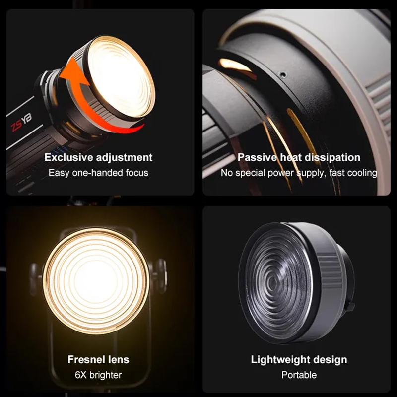 Lente Fresnel con Enfoque Ajus - Photography Lighting Spotlight reseña y precio