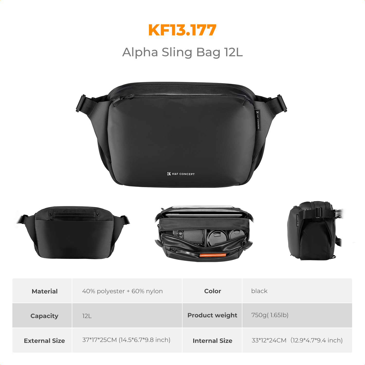 K&F CONCEPT-Bolso bandolera pa - Photography Lighting Bag reseña y precio