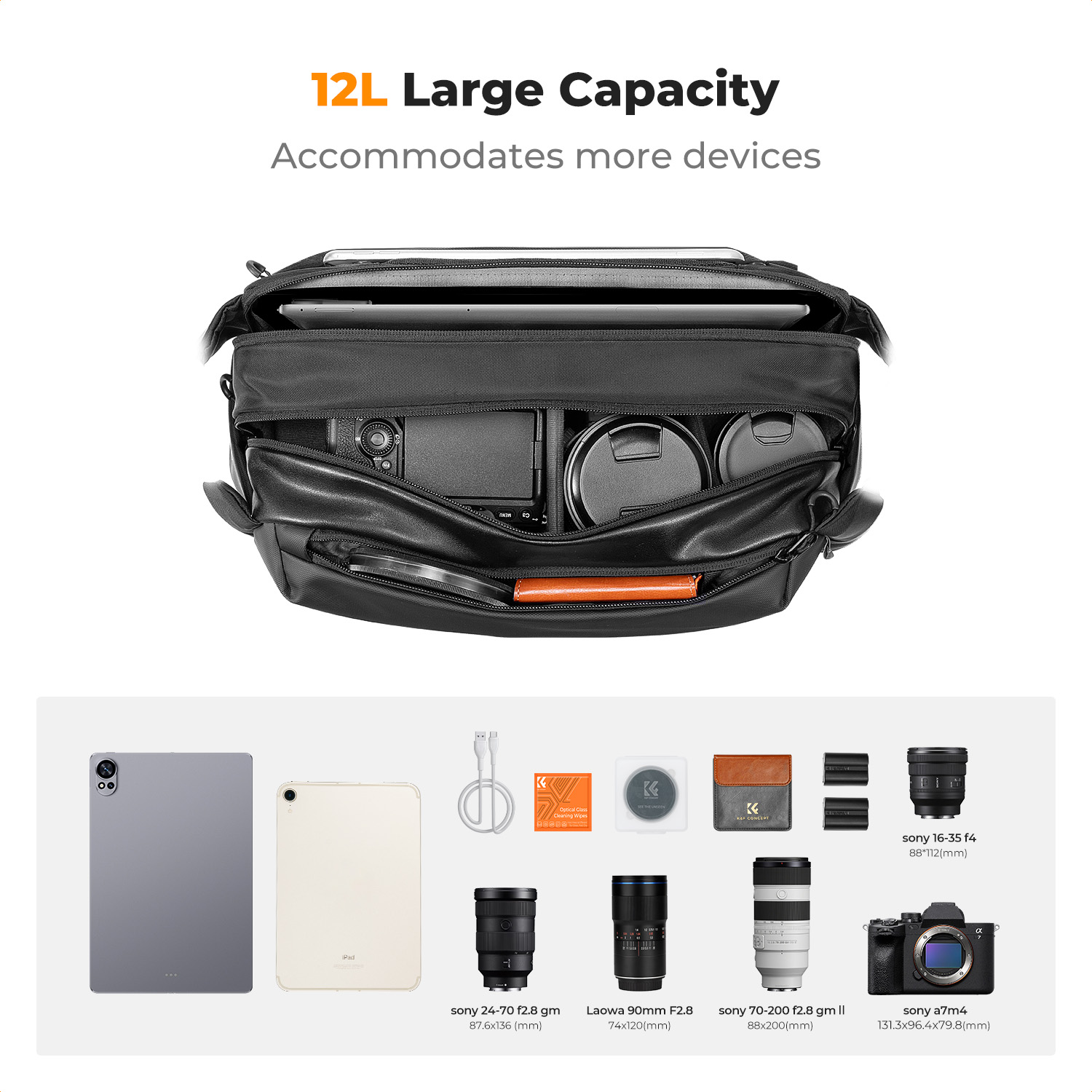 K&F CONCEPT-Bolso bandolera pa - Photography Lighting Bag reseña y precio